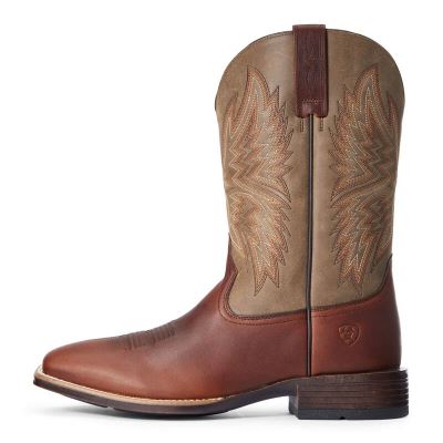 Ariat Valor Ultra Kahverengi / Zeytin Yeşili Western Csizma Erkek (29264-142)